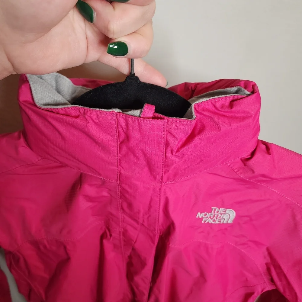 The North Face Hyvent Pink Windbreaker Lightweight Jacket Kid Size 10/12 M Nylon